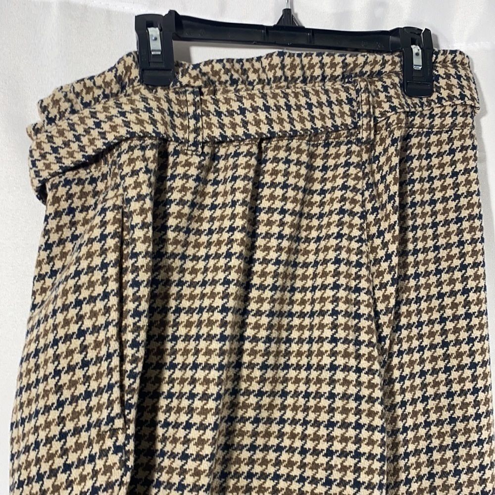 FREE PEOPLE MARYAM HOUNDSTOOTH PAPER-BAG SLACKS - Picture 8 of 15